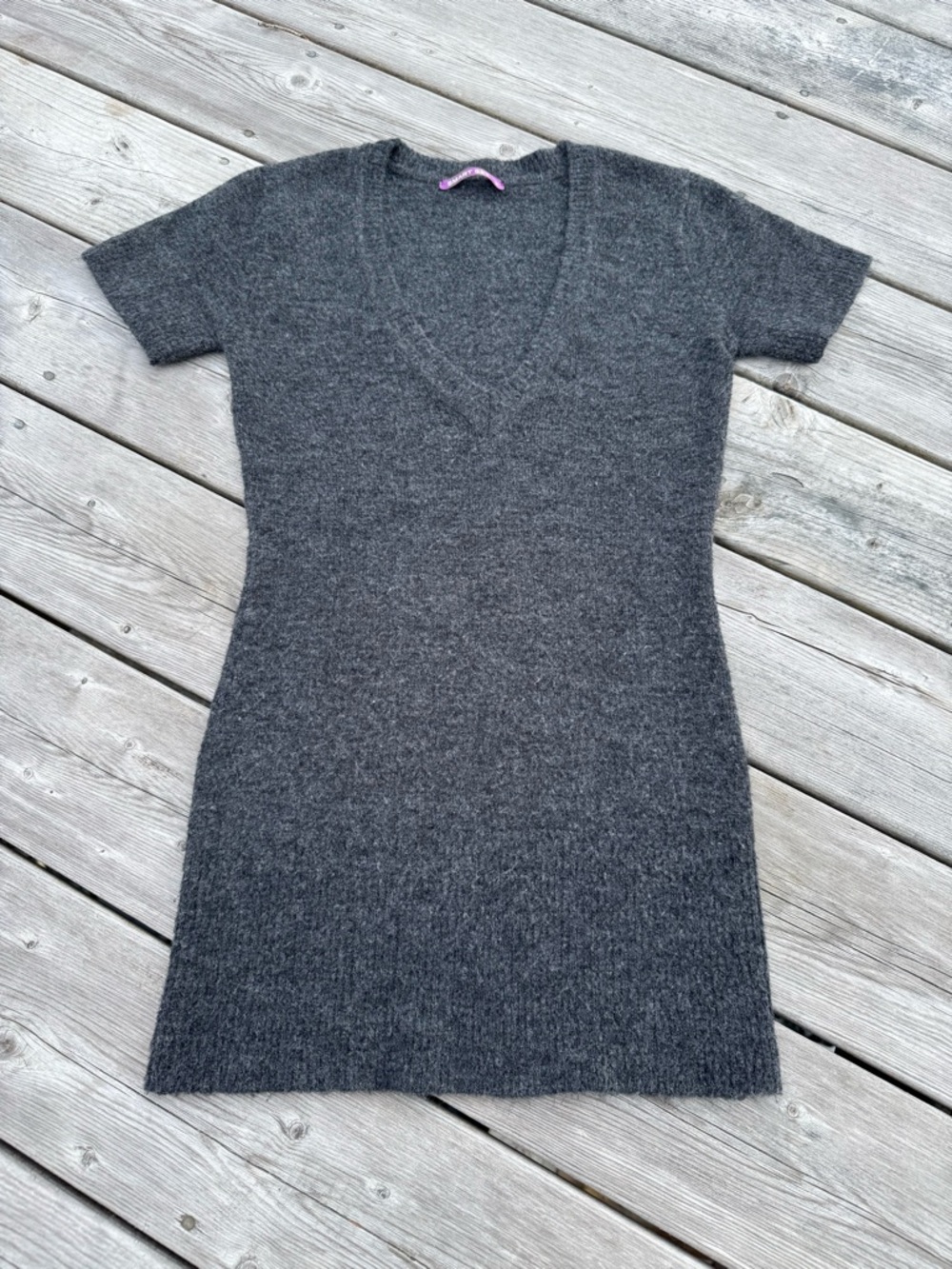 Smart Set Charcoal Gray V-Neck Sweater Top